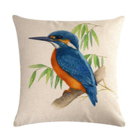 HKM-232851 Christmas Blessing Red Bird Series Cotton and Linen Pillowcase – 45cm x 45cm, Modern Design, Unisex