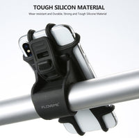 HKM-232851 Universal Bicycle Phone Holder with Flexible Silicone Design, Fits 4-6.3 Inch Devices