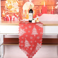HKM-232915 Floral and Plaid Decorative Table Runner, PVC Tablecloth for Home or Holiday Use, 180x35.5cm