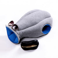 HKM-232915 Portable Travel Pillow Head Cover for Comfortable Sleep - Blue and Black Options