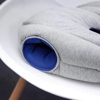 HKM-232915 Portable Travel Pillow Head Cover for Comfortable Sleep - Blue and Black Options