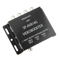HKM-232979 4-Port AV Video Splitter for Car - One Input to Four Outputs, 12V Video Amplifier, Compact Size 70x100x20mm