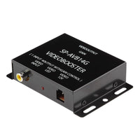 HKM-232979 4-Port AV Video Splitter for Car - One Input to Four Outputs, 12V Video Amplifier, Compact Size 70x100x20mm
