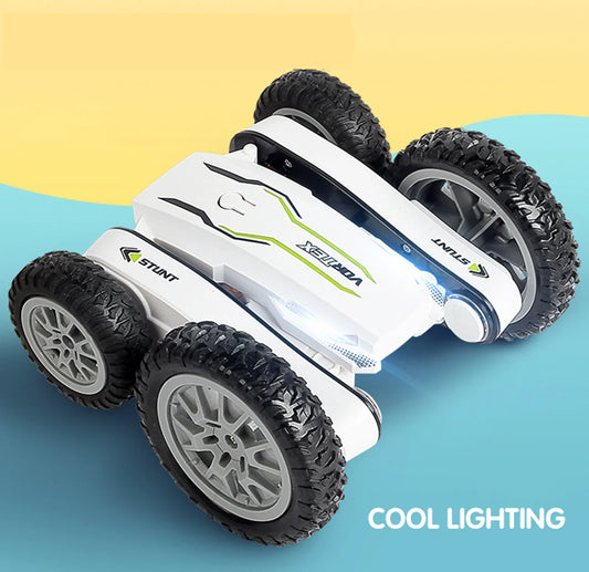 HKM-233043 360° Rotating Remote Control Drift Stunt Car with LED Lights for Ages 6 and Up - 2.4GHz Deformation Vehicle