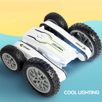 HKM-233043 360° Rotating Remote Control Drift Stunt Car with LED Lights for Ages 6 and Up - 2.4GHz Deformation Vehicle