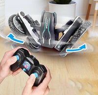 HKM-233043 360° Rotating Remote Control Drift Stunt Car with LED Lights for Ages 6 and Up - 2.4GHz Deformation Vehicle