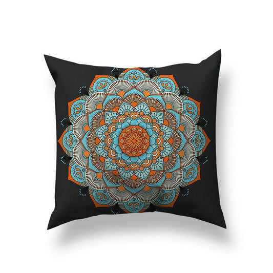 HKM-233171 Bohemian Ethnic Style Short Plush Pillowcase 45cm x 45cm for Home and Car Decor