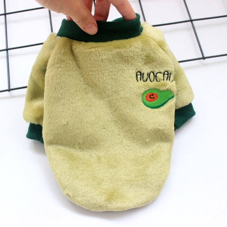 HKM-233235 Cozy Velvet Puppy Sweatshirts for Winter in Various Fruit Colors
