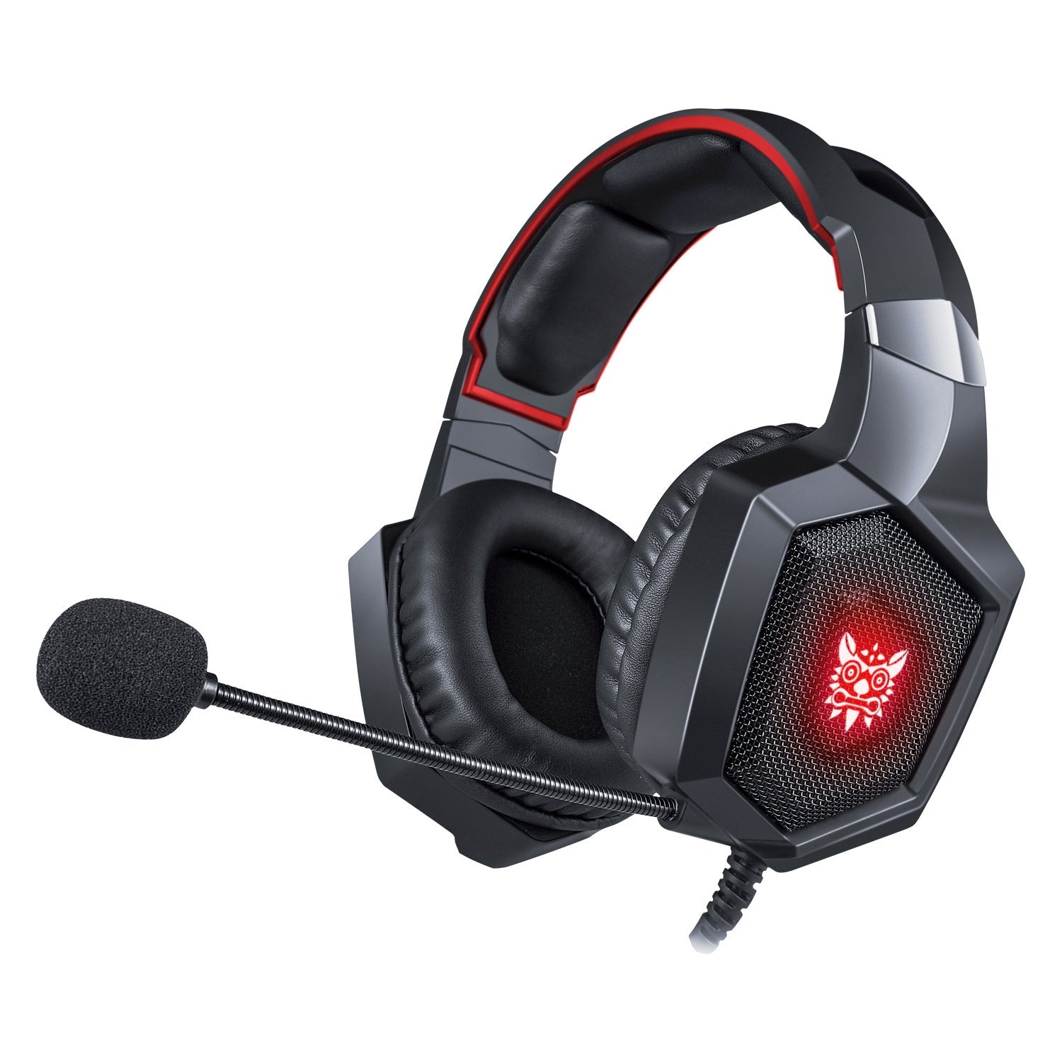 HKM-233363 Dynamic Sound ONIKUMA K8 Gaming Headset with RGB Lighting and Soft Imitation Protein Skin Ear Muffs