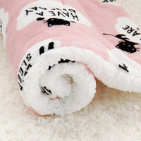 HKM-233555 Cozy Cartoon Lambskin Pet Blanket in Flannel and Cashmere