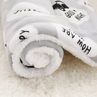 HKM-233555 Cozy Cartoon Lambskin Pet Blanket in Flannel and Cashmere