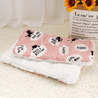 HKM-233555 Cozy Cartoon Lambskin Pet Blanket in Flannel and Cashmere