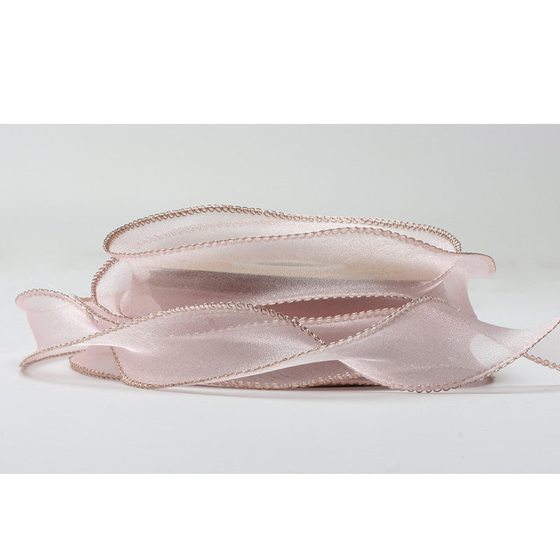 HKM-233555 Phnom Penh Fishtail Flowers 4cm Yarn Packaging Ribbon in Various Colors