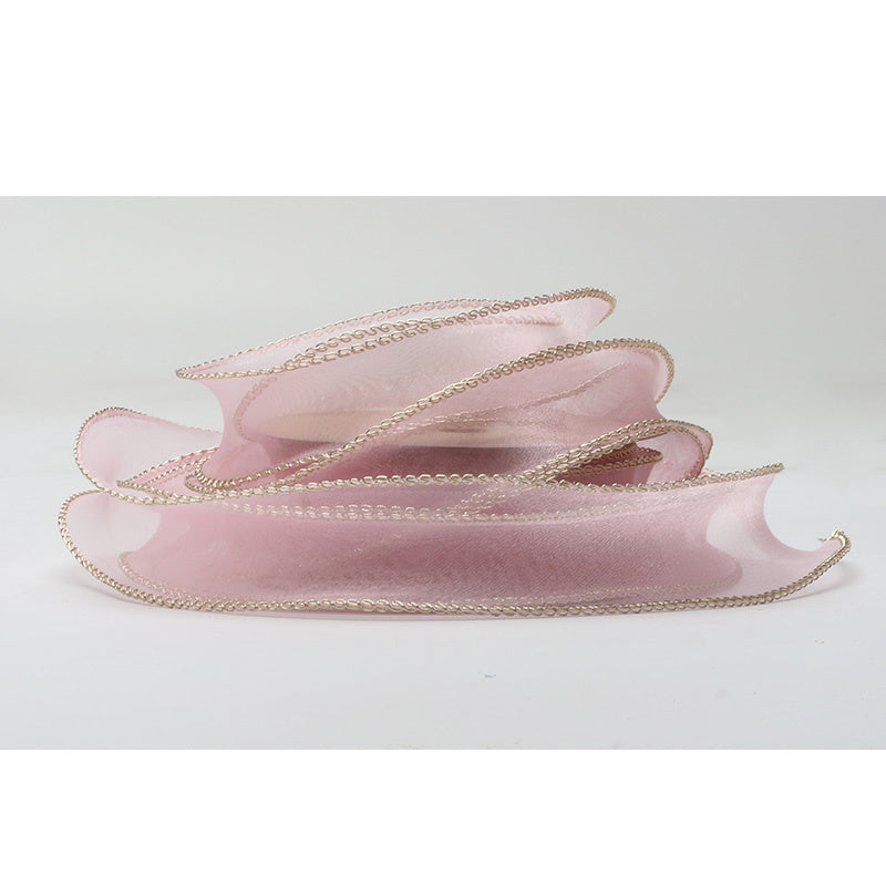 HKM-233555 Phnom Penh Fishtail Flowers 4cm Yarn Packaging Ribbon in Various Colors