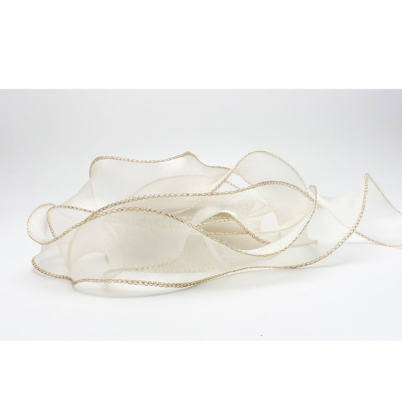 HKM-233555 Phnom Penh Fishtail Flowers 4cm Yarn Packaging Ribbon in Various Colors