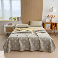 HKM-233619 Cotton Three-Layer Quilt and Blanket in Multiple Sizes for Modern Homes