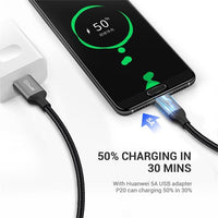 HKM-233683 Fast Charging Data Cable for Android Phones - Gray, Available in 0.5M, 1M, 1.5M Lengths