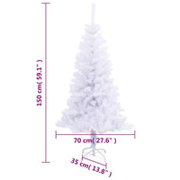 HKM-233747 150 cm Artificial Christmas Tree with Stand, 380 Branch Tips for Indoor Decoration