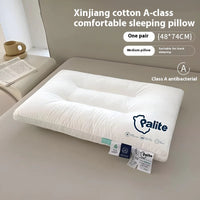 HKM-233747 Rectangular Cotton Fiber Pillow for Neck Protection, 8-12cm Height