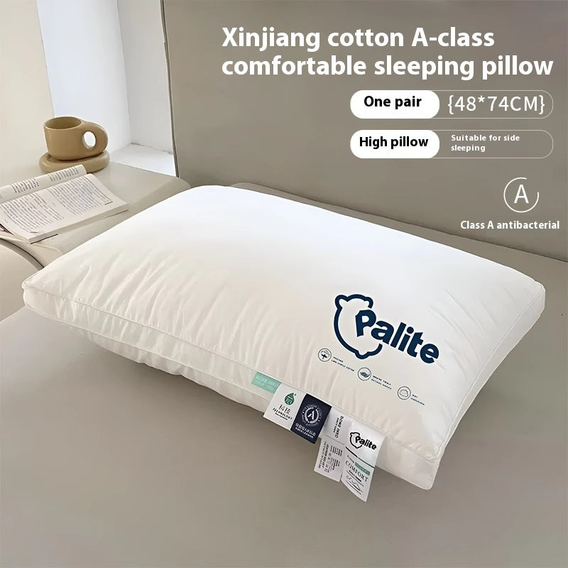 HKM-233747 Rectangular Cotton Fiber Pillow for Neck Protection, 8-12cm Height