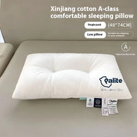 HKM-233747 Rectangular Cotton Fiber Pillow for Neck Protection, 8-12cm Height