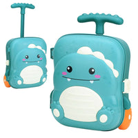 HKM-233875 8-Piece Dinosaur Trolley Case Beach Toy Set for Kids - Outdoor Multi-Play Summer Toys