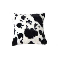 HKM-234003 Double-Sided Cow Flower Plush Pillow Cover - Modern Polyester Design, 50x50cm, 45x45cm, 30x50cm