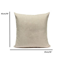 HKM-234067 Modern Chinese Printed Dog Pattern Linen Pillowcase with Hidden Zipper Closure