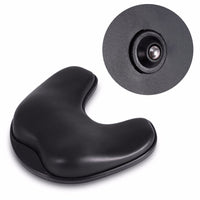 HKM-234131 360-Degree Rotating Memory Cotton Mouse Pad - Compact Black Design (12 x 11cm)