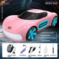 HKM-234195 2.4GHz Gesture Sensing Remote Control Electric Spray Stunt Car with Flashing Lights - Indoor/Outdoor RC Drift Vehicle