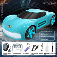 HKM-234195 2.4GHz Gesture Sensing Remote Control Electric Spray Stunt Car with Flashing Lights - Indoor/Outdoor RC Drift Vehicle