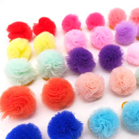 HKM-234387 Cute Pet Mesh Ball Rubber Band Head Flower