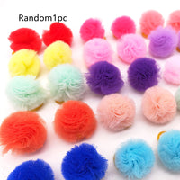 HKM-234387 Cute Pet Mesh Ball Rubber Band Head Flower