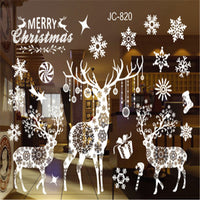 HKM-234387 Self-Adhesive Christmas Decoration Wall Stickers in Golden Design - 45x60CM & 53x37.2CM