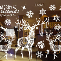 HKM-234387 Self-Adhesive Christmas Decoration Wall Stickers in Golden Design - 45x60CM & 53x37.2CM