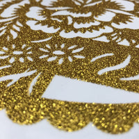 HKM-234387 Self-Adhesive Christmas Decoration Wall Stickers in Golden Design - 45x60CM & 53x37.2CM