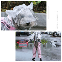HKM-234387 Splashproof Casual Raincoat with Dog Horn Bib for Pets