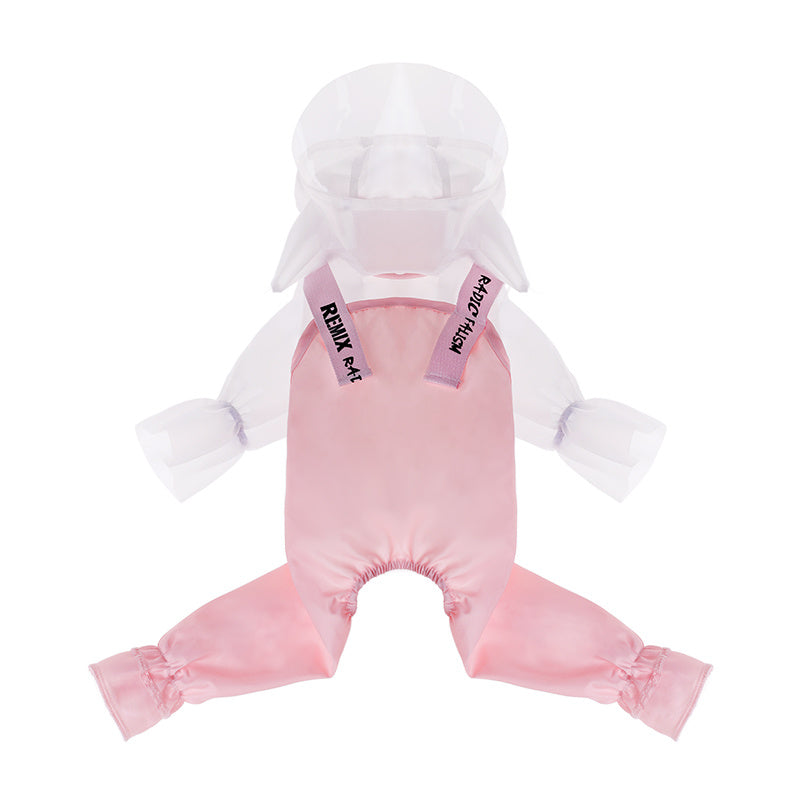 HKM-234387 Splashproof Casual Raincoat with Dog Horn Bib for Pets