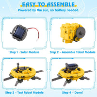 HKM-234451 6-in-1 Educational Solar Robot Toys for STEM Projects - Solar-Powered Space Kits