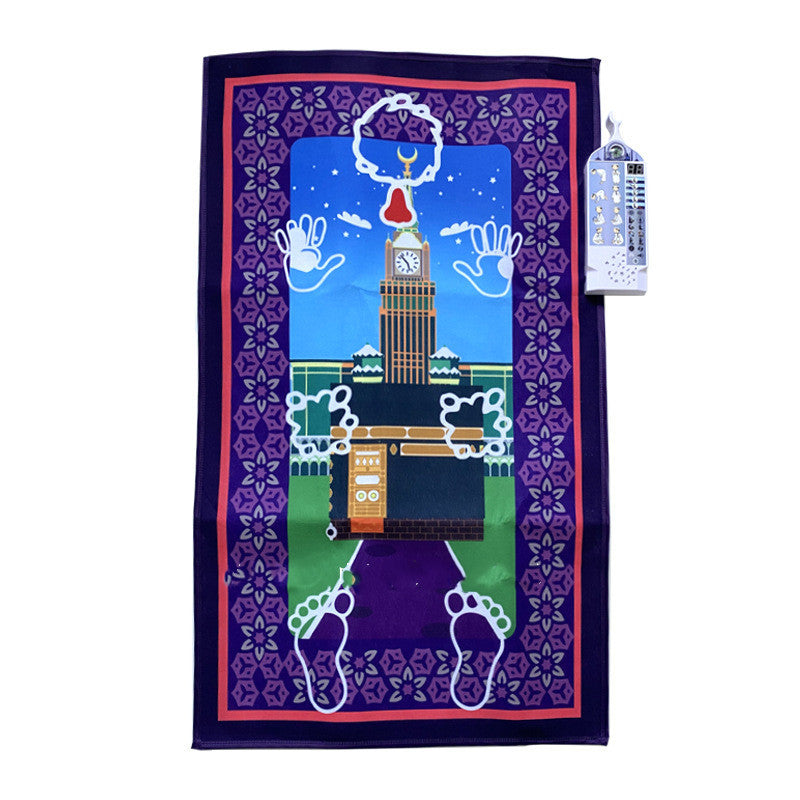KTX-234451 Smart Prayer Blanket for Children - Cartoon Design, Rectangle Shape, 100% Polyester Non-Woven Fabric