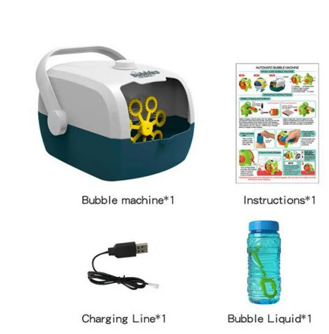 HKM-234579 Happy Fun Bubble Machine Camera for Kids with Light and Music - Perfect Outdoor Party Toy
