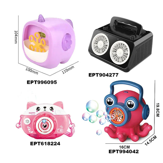 HKM-234579 Happy Fun Bubble Machine Camera for Kids with Light and Music - Perfect Outdoor Party Toy