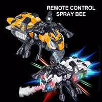 HKM-234771 Remote Control Dancing Honey Bee and Spider Toy with Light and Sound, Mist Spray Function