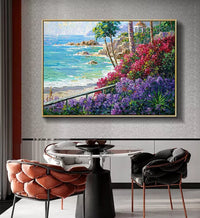 HKM-234771 Seaside Town 5D Diamond Mosaic Embroidery Kit for Home Decoration