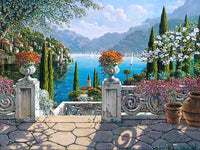 HKM-234771 Seaside Town 5D Diamond Mosaic Embroidery Kit for Home Decoration