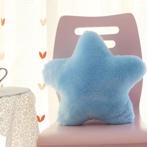 HKM-234899 Cartoon Star Pattern Pillow for Youth - Super Soft Plush, Available in Multiple Colors
