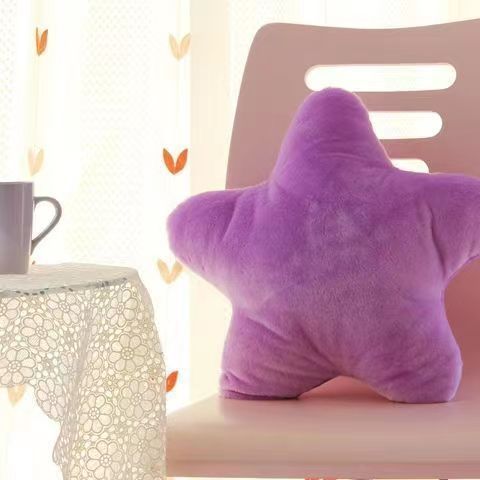 HKM-234899 Cartoon Star Pattern Pillow for Youth - Super Soft Plush, Available in Multiple Colors