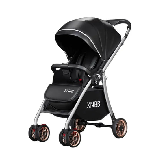 HKM-234963 Foldable Travel Stroller with Bidirectional Push and Adjustable Recline for Infants and Toddlers