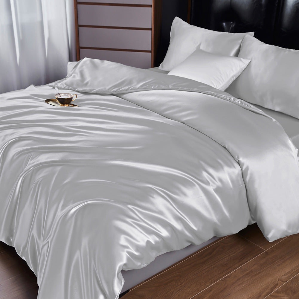 HKM-235091 Satin Silk-like Bedding Set, Four Pieces, 2.0m, Available in Multiple Colors