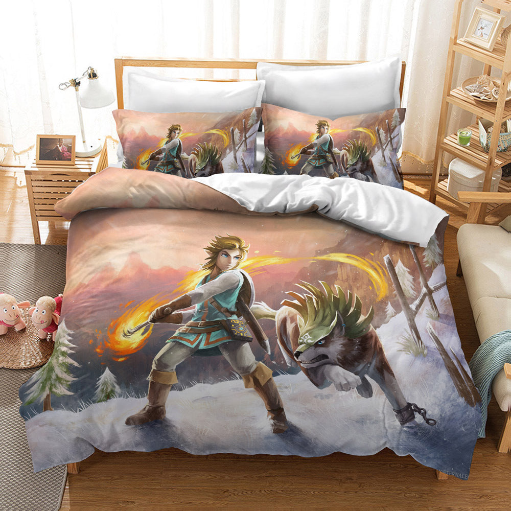 HKM-235091 Zelda Themed Bedding Set in 2 or 3 Piece Options, Multiple Sizes Available